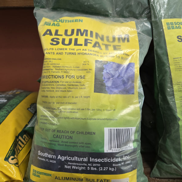 Southern Ag Aluminum Sulfate 5 Lbs - Lower Soil PH For Hydrangeas (Turn Them Blue)