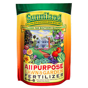 Sunniland All Purpose Lawn and Garden Fertilizer 6-6-6 -10Lbs