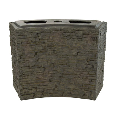 Large Curved Stacked Slate Base