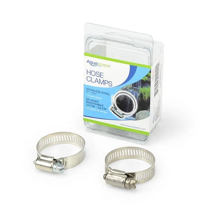 Stainless Steel Hose Clamp 1" to 1-1/2" (2 Pack)