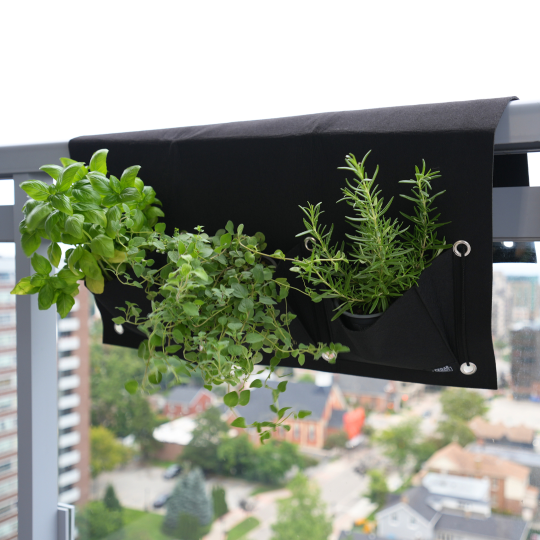 hanging garden planter bags Railing Garden Pouches – The Gardens Nursery