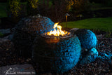 Fire and Water Stacked Slate Sphere Medium