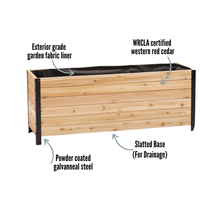 60 inch plastic planter box 18" x 60" Planter Box