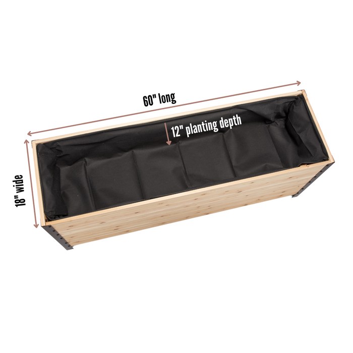 60 inch plastic planter box 18" x 60" Planter Box