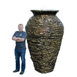 XXL Stacked Slate Urn – 8′ H (2.44 m) - SPECIAL ORDER