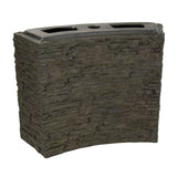 Stacked Slate Wall Base 26" H (66 cm)