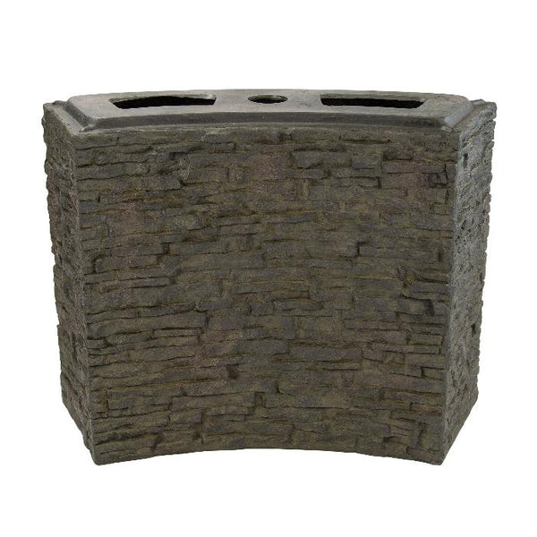 Stacked Slate Wall Base Curved 26" H (66 cm)