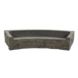 Stacked Slate Wall Topper Curved Front-Spill