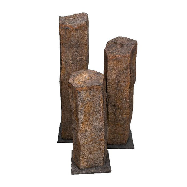 Faux Basalt Column Set of 3 - 24", 30", 36"