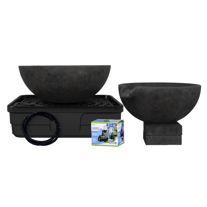 SPILLWAY BOWL AND BASIN FOUNTAIN KIT - IRON ORE - 32"/40" DIA (81/102 CM)