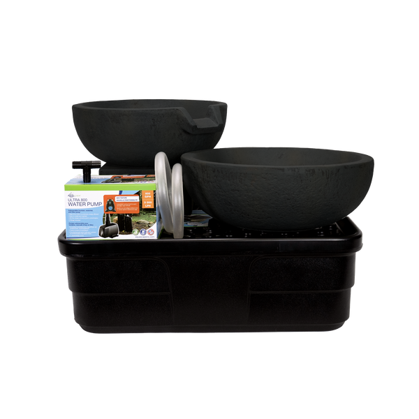 SPILLWAY BOWL AND BASIN FOUNTAIN KIT - IRON ORE - 19"/21" DIA (49/52 CM)