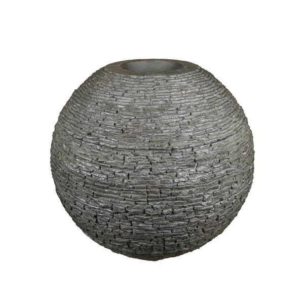 STACKED SLATE SPHERE - 6' DIA (1.8 M)