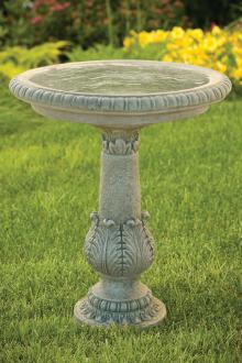 Victorian Fern Leaf Birdbath