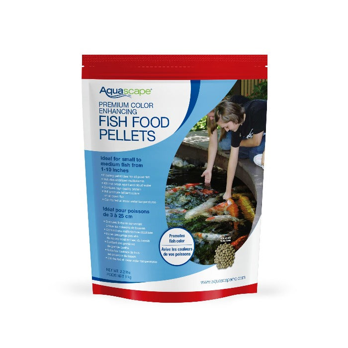 Premium Color Enhancing Fish Food Small Pellets - 2.2 lbs