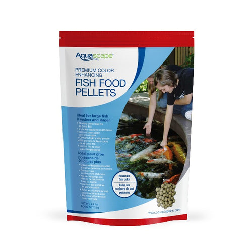 Premium Color Enhancing Fish Food Large Pellets - 4.4 lbs