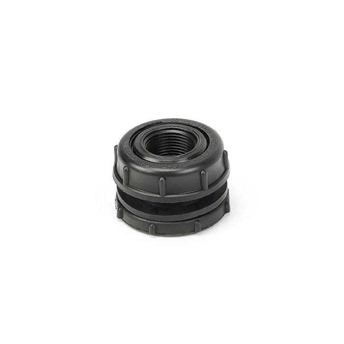 Black Poly Bulkhead Fitting 1″