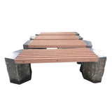 Basalt Bench with PVC Wood 47" (120cm)