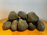 Tumbled Midnight Black Basalt Pebbles