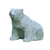 Blue Limestone Bear Statue Height 35" (90cm)