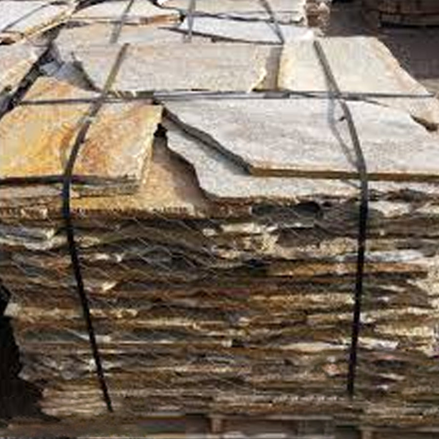 Quartzite Flagstone Sunset Gold - Size 3/4" - 1 1/4"