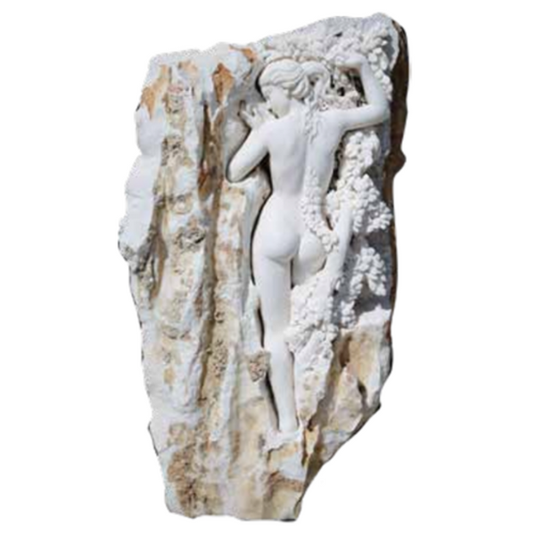 Marble rock nude woman statue 55" (140cm)