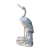 White Marble Water Bird Statue Height 35" (90cm)