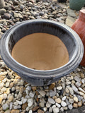Small Round Glazed Black Pot