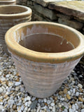 Medium Tall Round Glazed Cream Pot