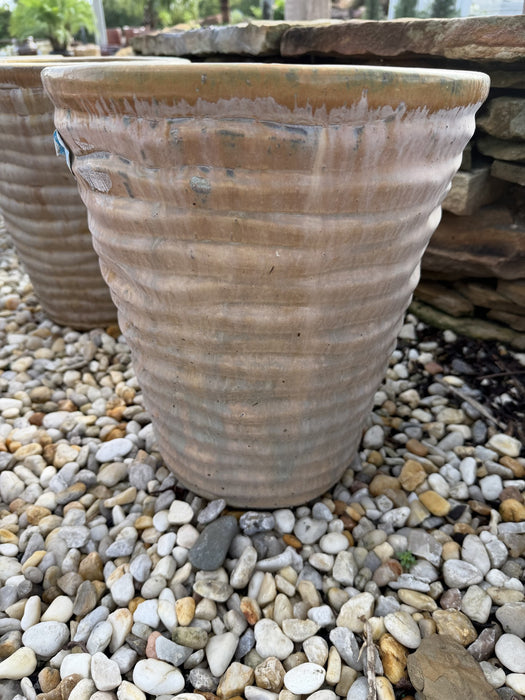 Medium Tall Round Glazed Cream Pot