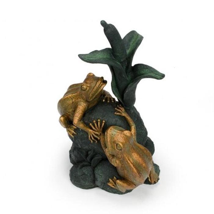 Double Frog With Cattail Spitter – The Gardens Nursery