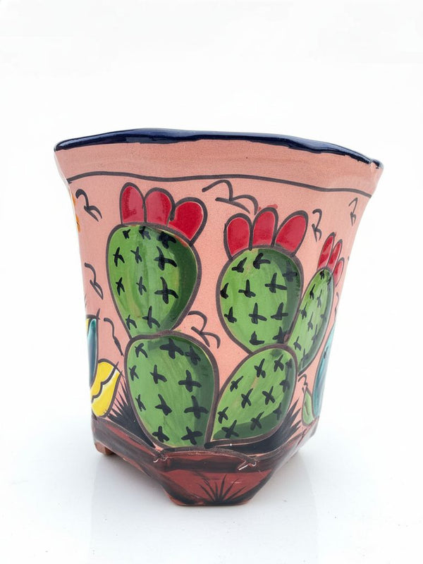 Brown Clay Cactus Planter Small