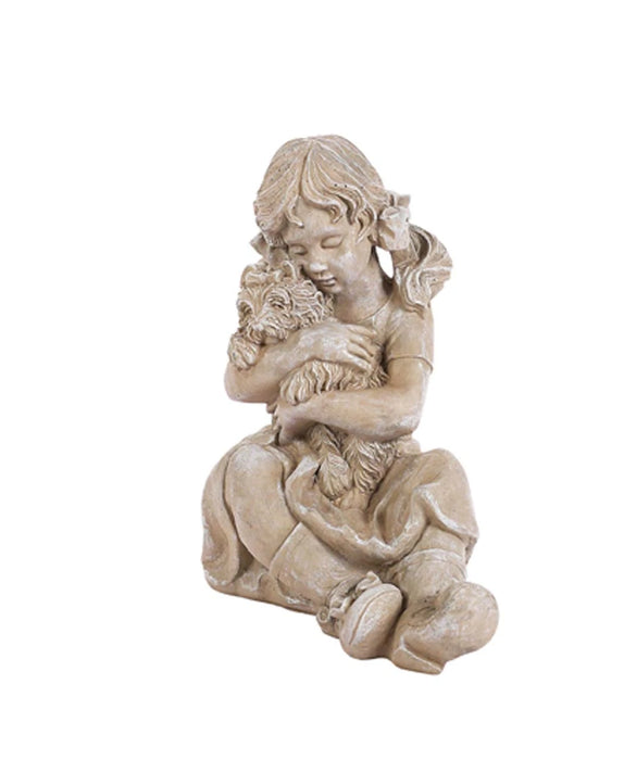Statue - Girl with Puppy