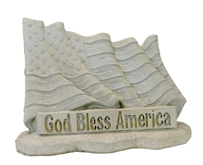 Statue - God Bless America Flag Stone
