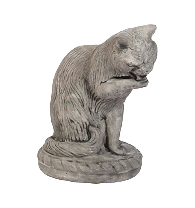 Statue - Large Cat Licking Paw
