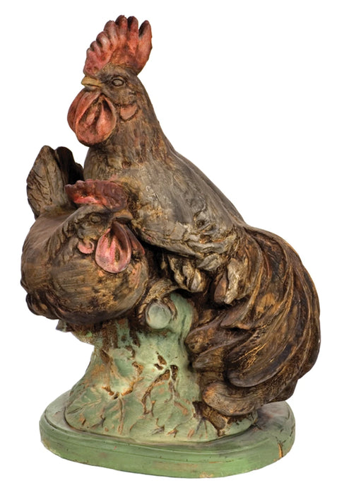 Statue - Larger Hen and Rooster Combo