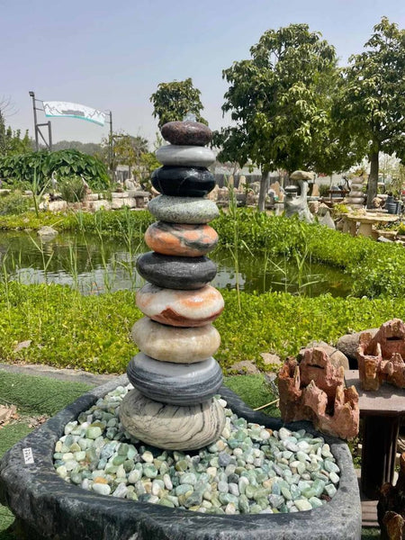 Mixed Stone Pebble Fountain Height 39