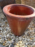Medium Tall Glazed Orange Pot