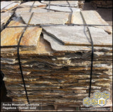 Quartzite Flagstone Sunset Gold - Size 3/4" - 1 1/4"