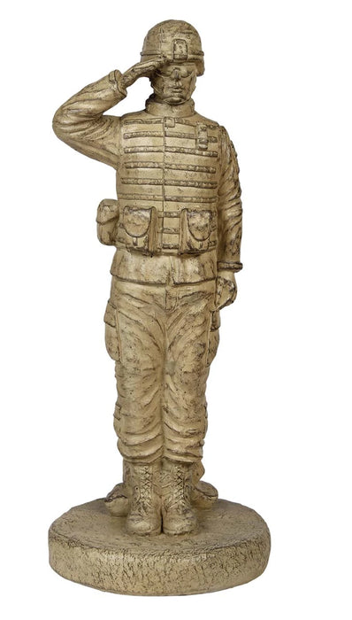 Statue - Saluting Combat Soldier