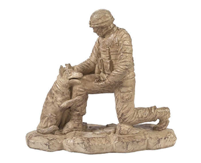 Statue - Soldier with Dog