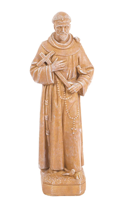 Statue - St. Francis Holding Cross