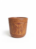 Large Pot with Texured Butterflys