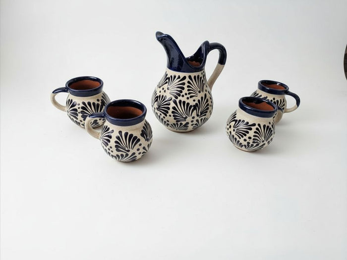 Pitcher with 4 Mugs