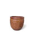 Large Pot with Textured Floral Pattern