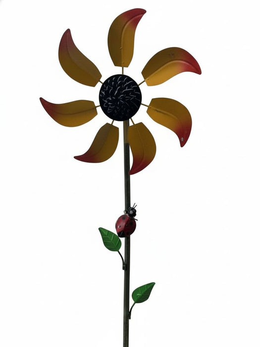 Yellow Flower Windmill Stake