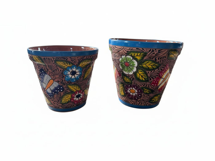 Set of 2 Big Brown Planters