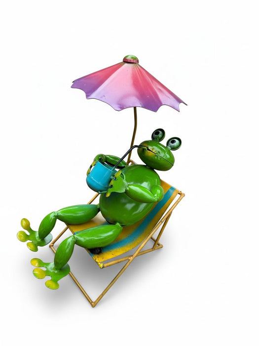 Frog Sitting in Beach Chair