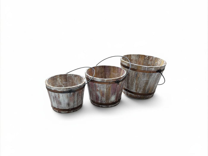 Set of 3 Wooden Planters