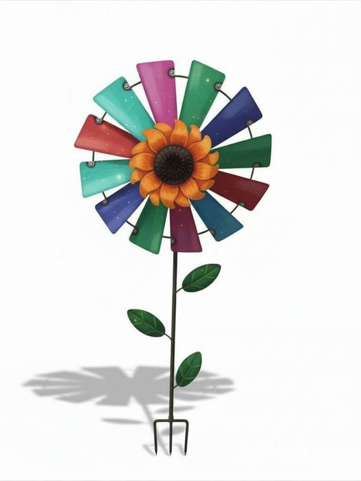 Sunflower Windmill Stake