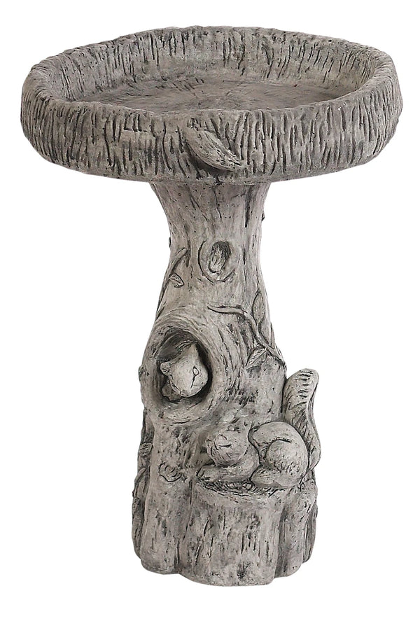 Birdbath - Tiny Fancy Squirrel/Wood